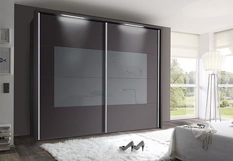 Schwebeturenschrank Ca 270cm Inkl Passepartout Mit 2 X Led Stipes Kleiderschrank Amazon De Kuche Haushalt