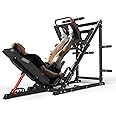 GMWD Leg Press Machine, LP05 45 Degree Leg Press with Roller Bearing, Professional Lower Body Special Machine with Weight Storage for Quads, Hamstring, Glutes, Calves, Heavy Duty Home Gym Equipment