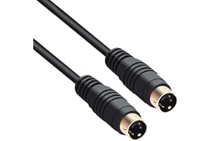 VANTIYAUS S-Video Cable 1.8m/6Ft Din 4-Pin Male to Male Gold Plated Connector for Home Theater, DSS receivers,Player Camcorde