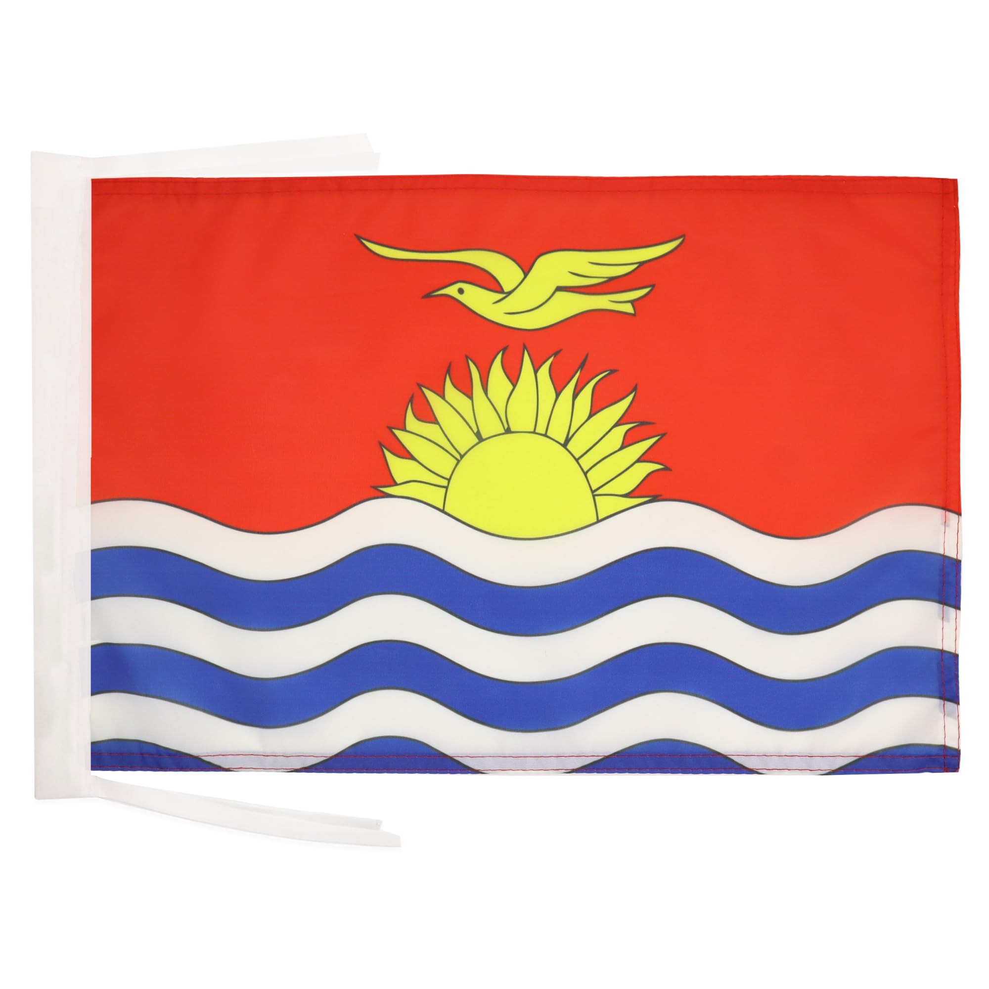 AZ FLAG - Kiribati Flag - 18'' x 12'' - 100% Polyester Kiribati Small Banner with Two Cords - Fade Resistant - Vivid Colors - 18x12 in - 45x30 Cm โ image 1