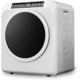 ROVSUN 3.5 Cu.Ft Portable Clothes Dryer, 13.2lb Laundry Dryer, White | Front Load, LCD Touch Screen, Stainless Steel Tub, Electric Dryer for Apartment, Home, Dorm, 120V 1300W
