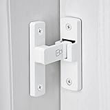 Wocoe White 90 Degree Barn Door Latches ，Premium