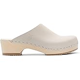 Sandgrens Handmade Swedish Wood Clogs for Women, Low Heel Mule | Austin