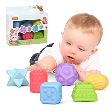 Amazon.com: Tumama 6 paquetes de bolas sensoriales para masaje de bebé alivio del estrés, múltiples bolas de regalo con textura, juguetes de baño de agua, juguetes de dentición para niños, niños, niños
