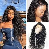 13x4 Loose Deep Lace Front Wigs Brazilian Human Hair Wig With Baby Hair Deep Wave Human Hair Wigs For Black Women Pre Plucked Natural Hairline With Baby Hair (10inch)
