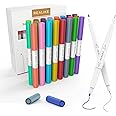 REALIKE Dual Tip Pens for Cricut Maker 3/Maker/Explore 3/Air 2/Air, Dual Tip Marker Pens Set of 24 Pack Fine Point Pen Writing Drawing Accessories for Cricut Machine (0.4 Tip & 1.0 Tip)