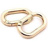 Carabiner Metal Spring Key Ring, Spring Keyring Buckle, Oval Ring for Bags,Purses