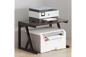 VIFUNCO Printer Stand, Desktop Stand with Storage Shelf, 2 Tier Printer Table Organizer/Printer Shelf for Fax Machine, Scanner, Files, Heavy Duty Rack for Home Office Kitchen (VF024-2T)