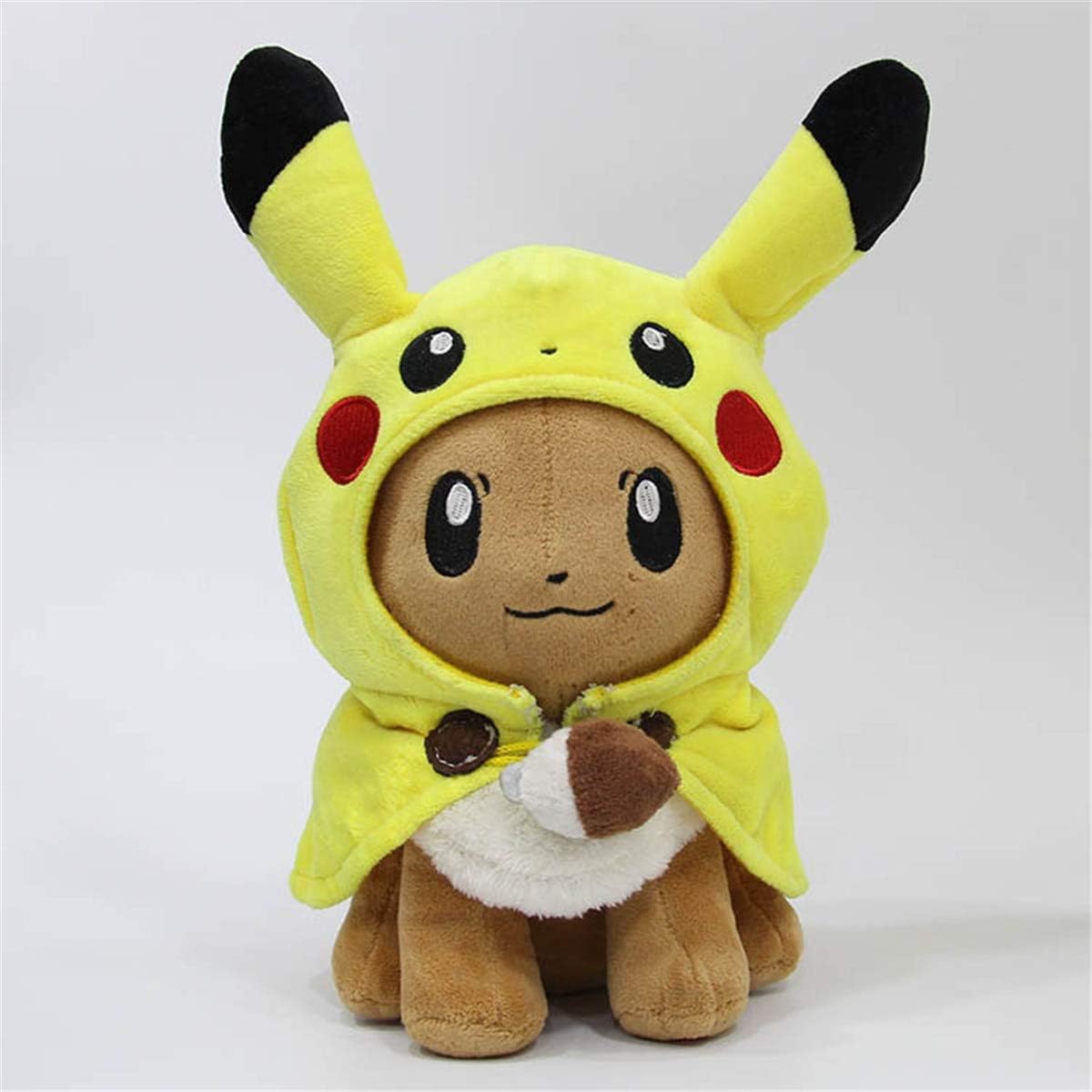 dingtian Juguete de Peluche 28cm Animales De Bolsillo Pikachu Cosplay Eevee Gengar Muñecas De Peluche Eevee con Abrigo Pikachu Juguetes Regalo para Niños: Amazon.es: Juguetes y juegos