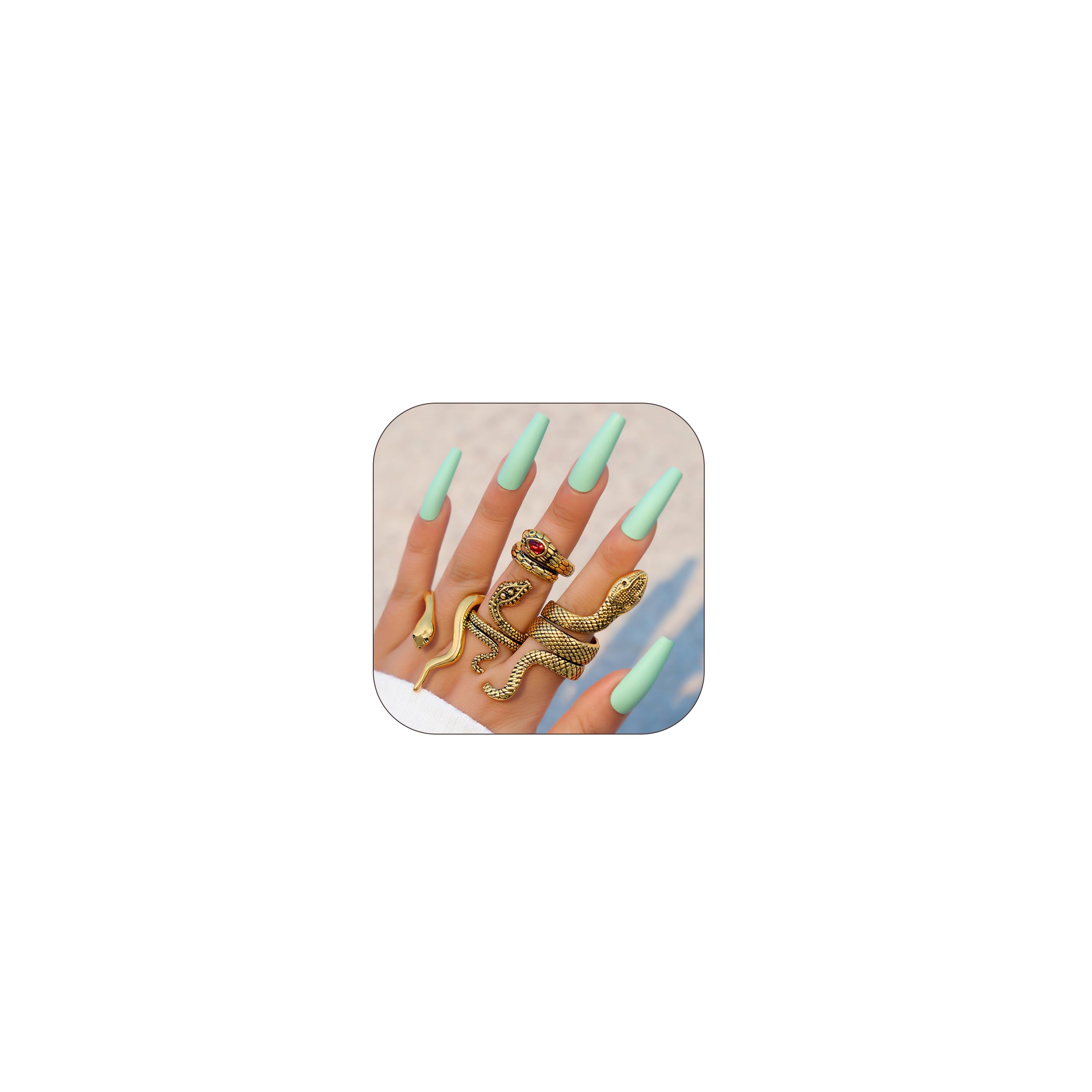 Frodete Snake Stackable Rings for Women Snake