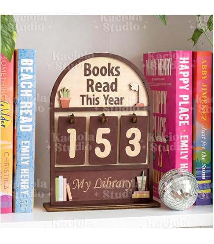 Books Read This Year – 3D-gedrucktes Lese-Challenge Schild Für Bücherregal, 10x8cm