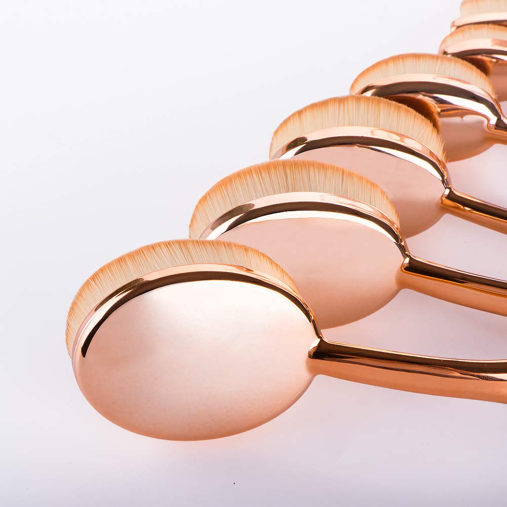UNIMEIX 10 Pack Blending Brush for Card Making Crafting Ink Blender Brushes Set Tool Paper Background Brush Drawing (Rosegold)