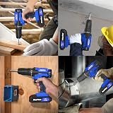 Qimu 21V Cordless Drill Set 25+1 Torque 2-Speed 40NM Battery Fast Charger Case view 9