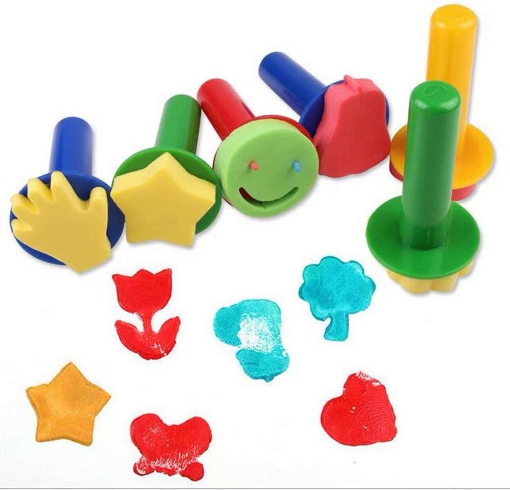 Paint sponges for Kids,6pcs of Fun Paint Brushes for Toddlers