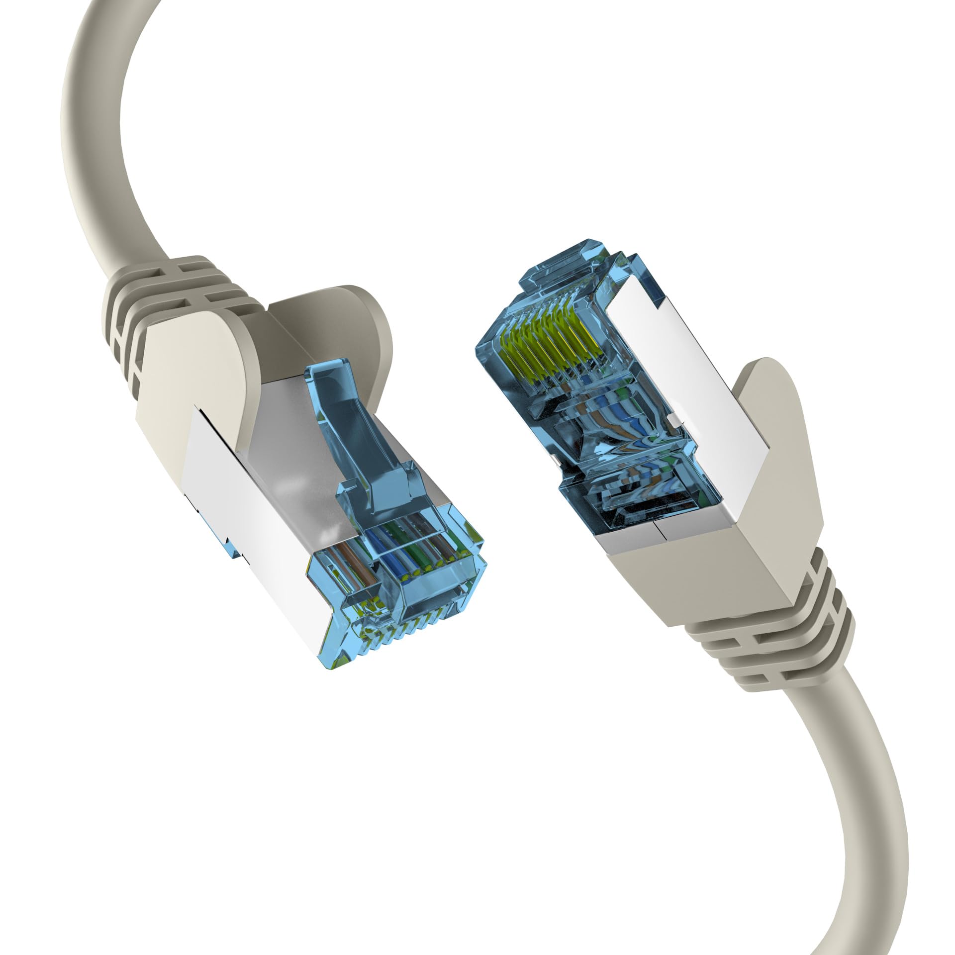 EFB-Elektronik - CAT. 7 network cable up to 10 Gbit - 15m LAN cable Ethernet cable patch cable with jack/kink protection - RJ45 connection, S/FTP PIMF shielding - grey