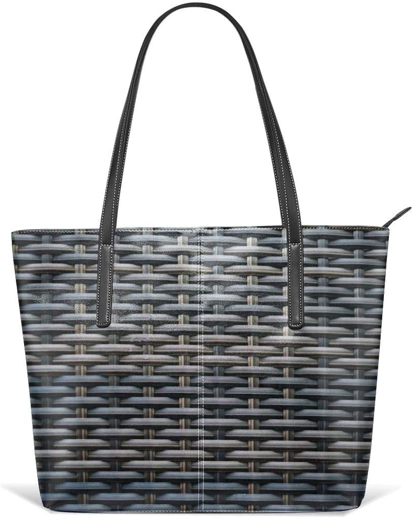 XGBags Custom Rattan Weaving Leather Zipper Tote, Ladies Shoulder Bag, Shoulder Bag