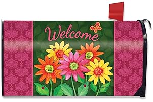 Briarwood Lane Welcome Daisies Spring Magnetic Mailbox Cover Floral Standard