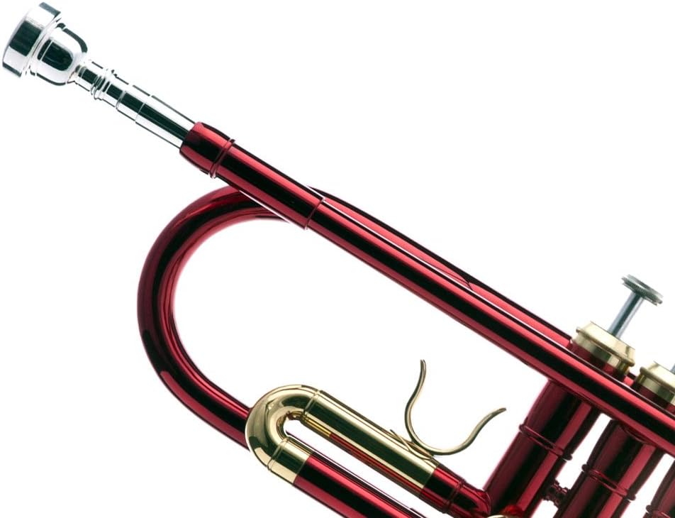 Hawk WD-T314-RD Bb Trumpet with Case and Mouthpiece, Red: Musical Instruments