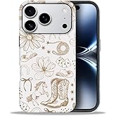 Compatible with iPhone 17 Pro Max,Anti-Scratch Frosted Case Cover,Cowgirl Western Aesthetic Cowboy Brown