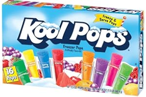 KOOL AID POPSICLES 16 Kool-Aid Freezer Pops Popsicles. Summer, Beach, BBQ Freezer Food. -