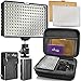 Altura Photo® 160 LED Camera Light - Professional Dimmable Studio Light Panel With Battery, Charger and Carry Case for DSLR Cameras