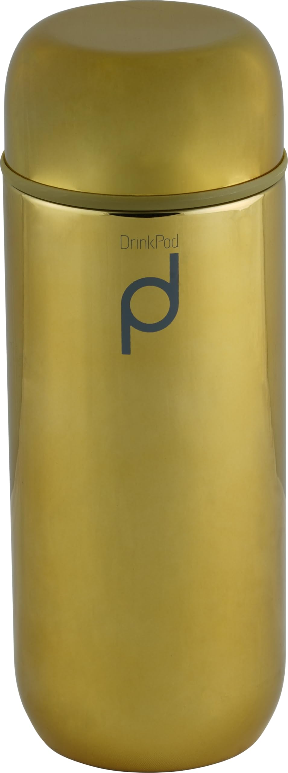 Drink Pod Vacuum Insulated Flask, Stainless Steel, Gold, 200ml
