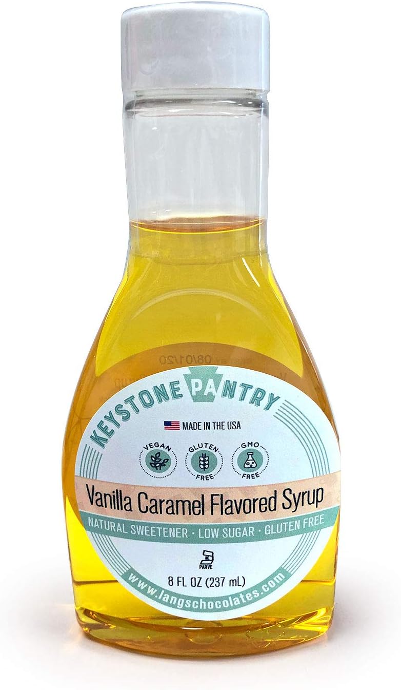 Keystone Pantry Vanilla Caramel Flavored syrup, sweetened with Allulose and Monk Fruit
