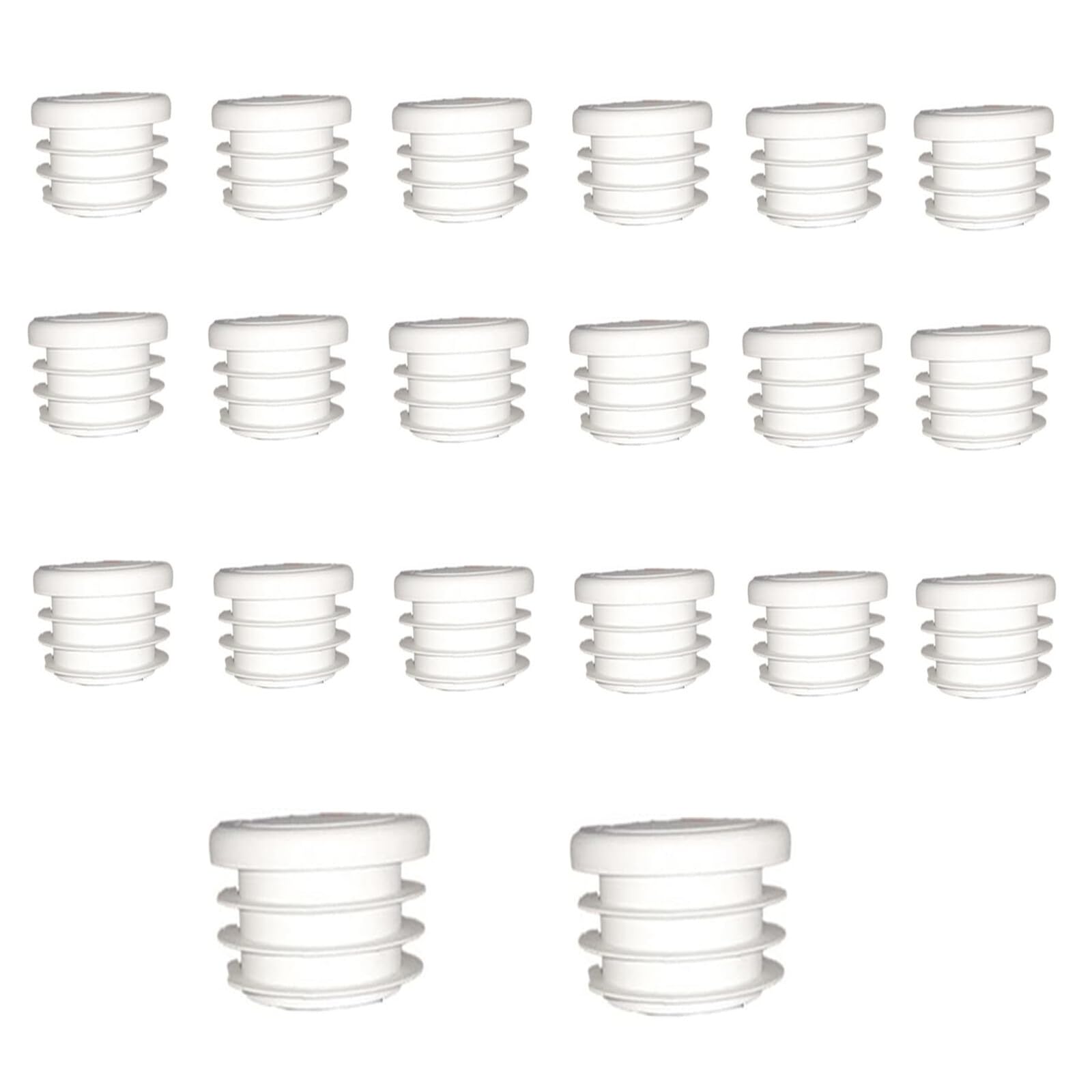 20 Pcs Round Plastic Plugs, White Tube Inner End Caps, 28mm Cover for Furniture Chair Desk Leg Tables Foot, Pipe