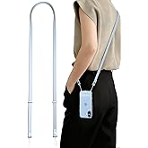 Foenor Magnetic Crossbody Strap for iPhone 17/Pro/Max/Air Phone Cases with Dual Lanyard Holes, Adjustable Neck Lanyard for Women & Men (Light Blue)