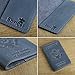 Shvigel US Leather Passport Book Cover - Thin American Travel Passport Holder - Premium International USA Passport Protector Case for Women Men (Light Blue Vintage)