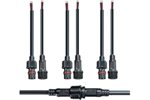 NEWNEWLIU 2Pin Waterproof Connector,2 Wire Electrical Connector,with 18AGW 20CM Male Female Plug LED Connector,for Car,Truck,Boat,Indoor/Outdoor LED Strip Lights(4Pairs)