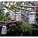 Homeleo 4 Pack Vintage Outdoor Solar Mason Jar Light Set(Lid Lights,Mason Jars,Hangers Included),20 Led Warm White Fairy Firefly Glass Bottle Solar Lights Kit for Garden Yard Path Party Umbrella Decor