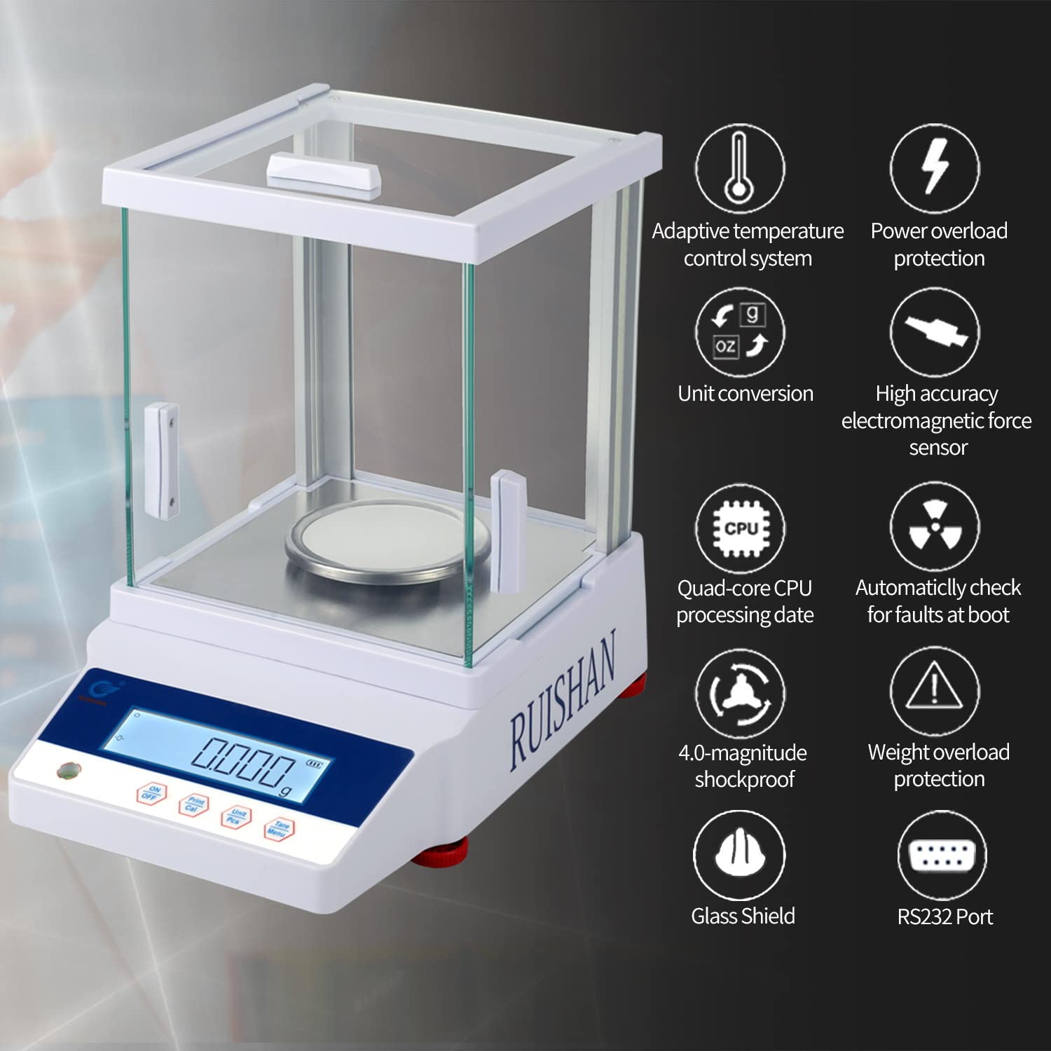 RUISHAN 300g X 1mg Lab Analytical Balance Scale | 0.001g High Accuracy ...