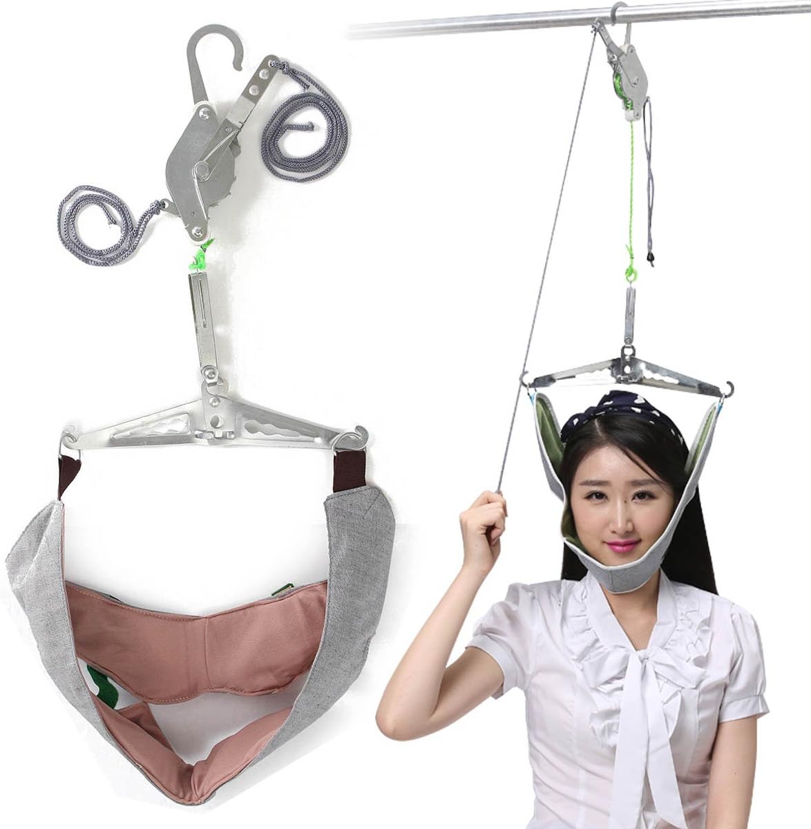 ESSORT Portable Cervical Traction Neck, Hammock for Neck Pain Relief