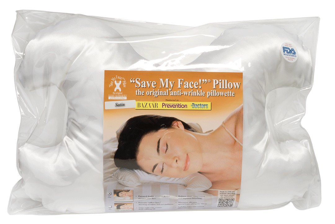 Amazon Com Save My Face Le Grand White Satin Pillow Beauty