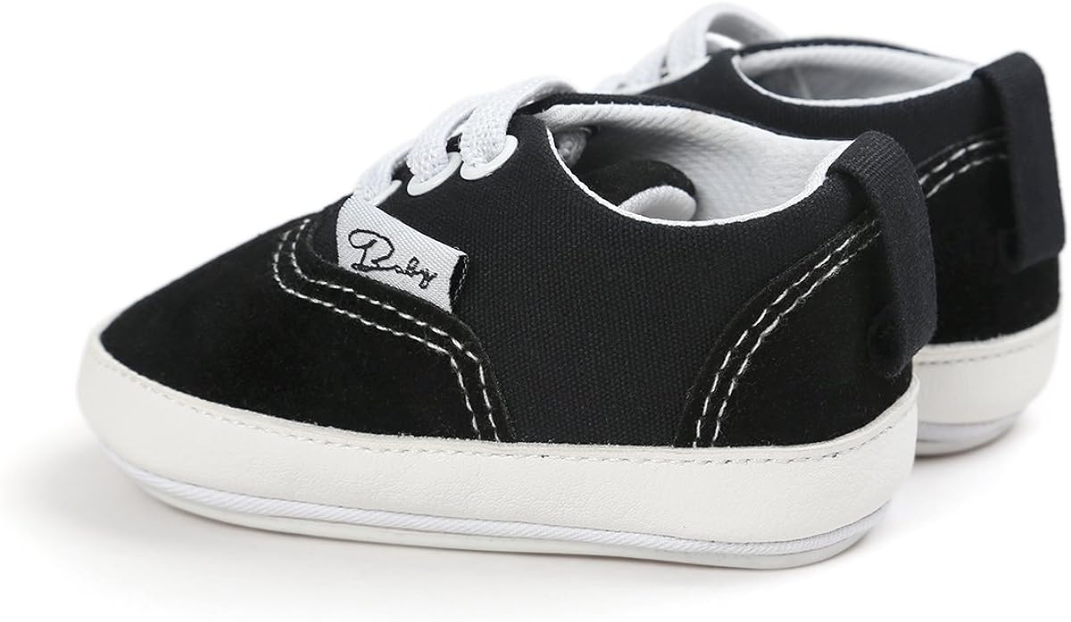  | RVROVIC Baby Boys Girls Shoes Canvas Toddler Sneakers Anti-Slip Infant First Walkers 0-18 Months | Sneakers