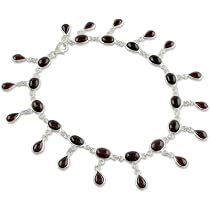 Amazon.com: NOVICA Artisan Handmade Garnet Anklet Fair Trade ...