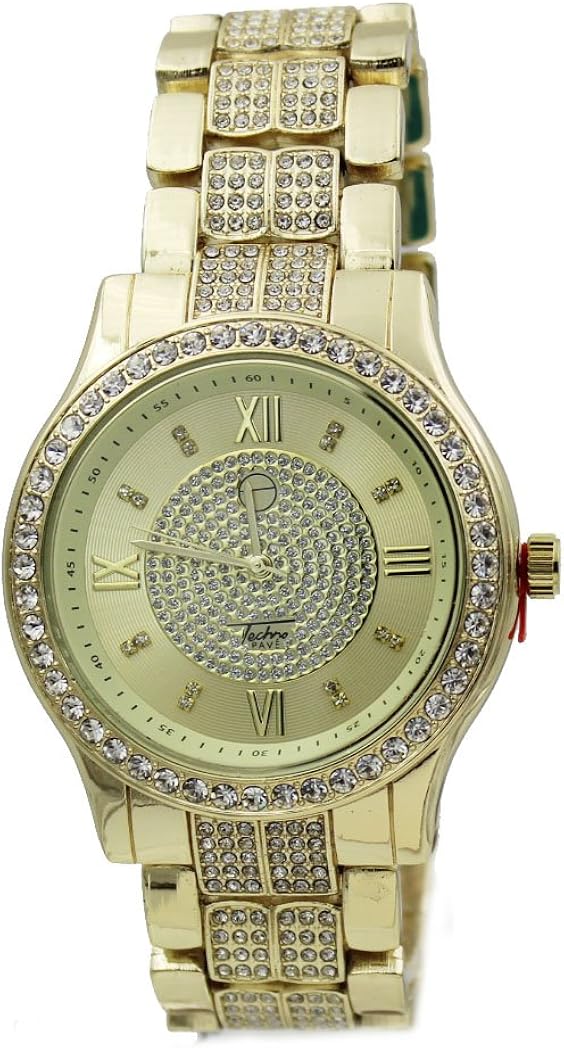 techno pave iced out watch