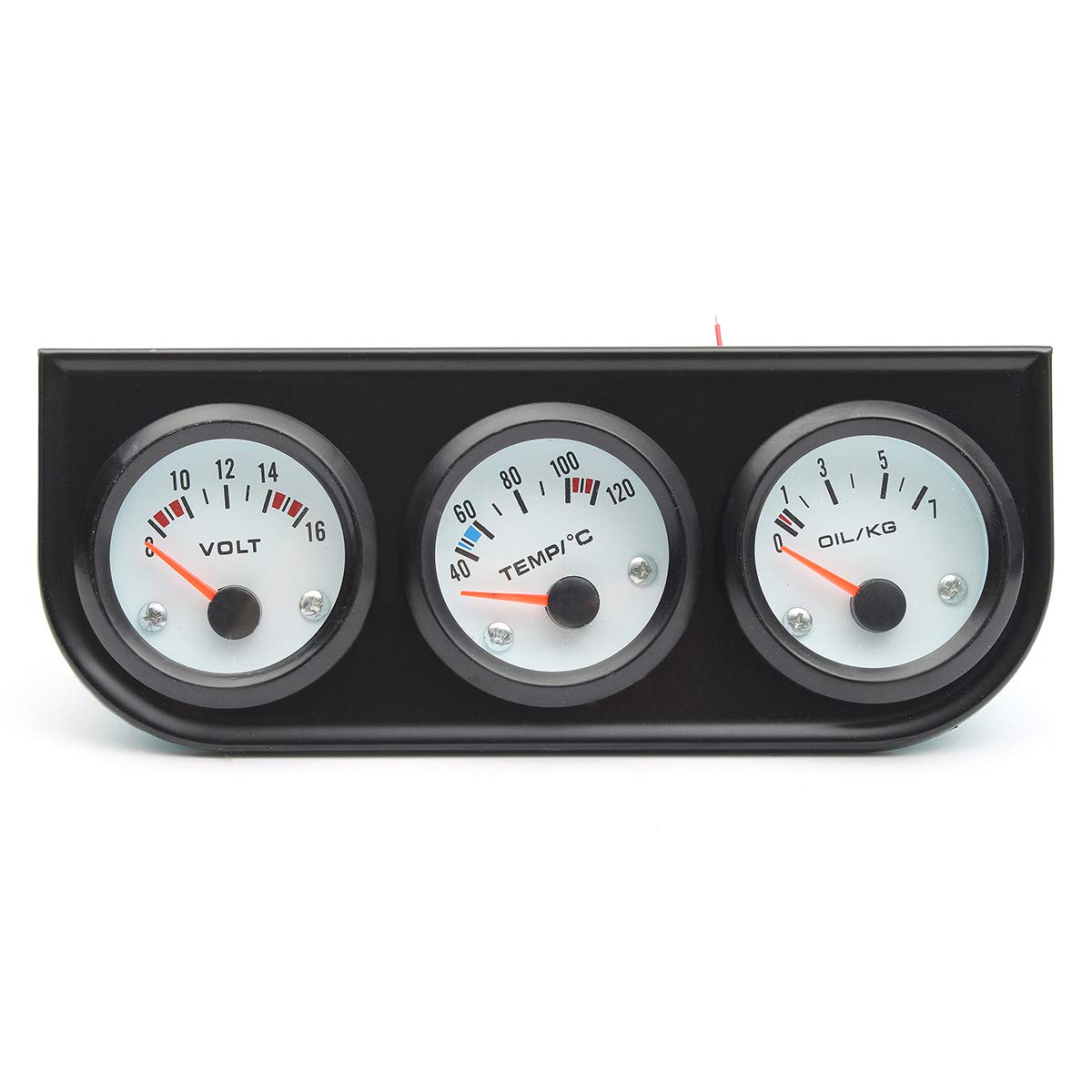 Viviance 52mm Black Bezel Voltmeter Water Thermometer Oil Pressure Gauge