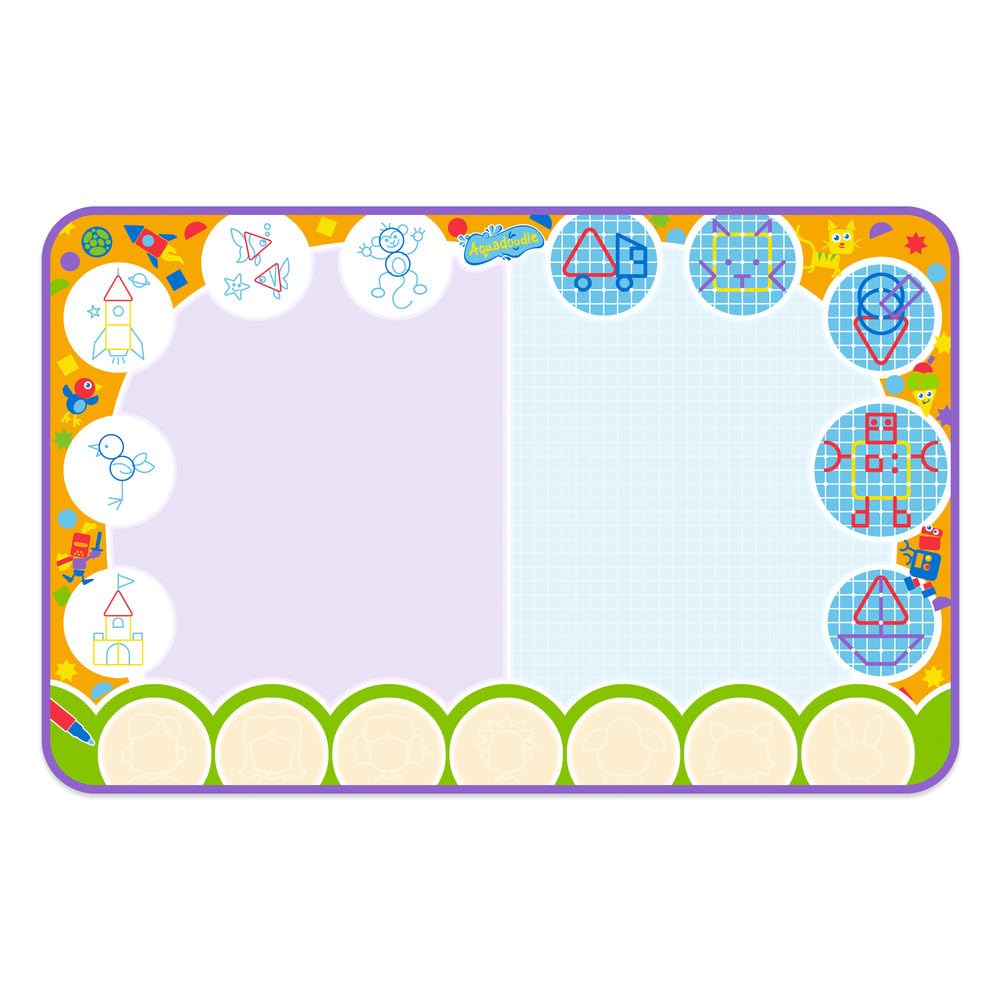 Aquadoodle Shape & Create Large Water Doodle Mat, Official TOMY No Mess Colouring & Drawing Water Play Mat, Suitable for Toddlers and Children From 18 Months+