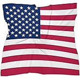 JUHIOPOI Patriotic Silk Scarfs For Women, Fashion Square Satin Head Scarf, Hair Wrap For Sleeping, Bandanas Hand Rolling Edge