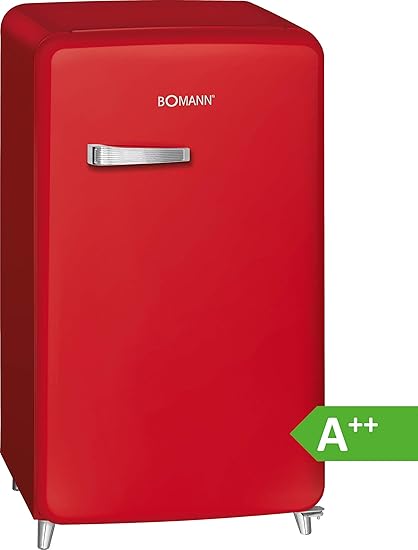 Bomann KSR 350 Kühlschrank, A++, Retro-Design, Kühlen 108 L, Gefrieren 13 L