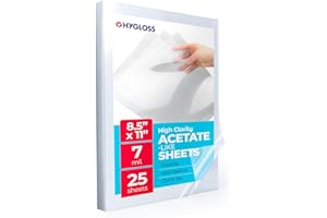 Hygloss Products Acetate Sheets for Projectors and Crafts, 25 Sheets