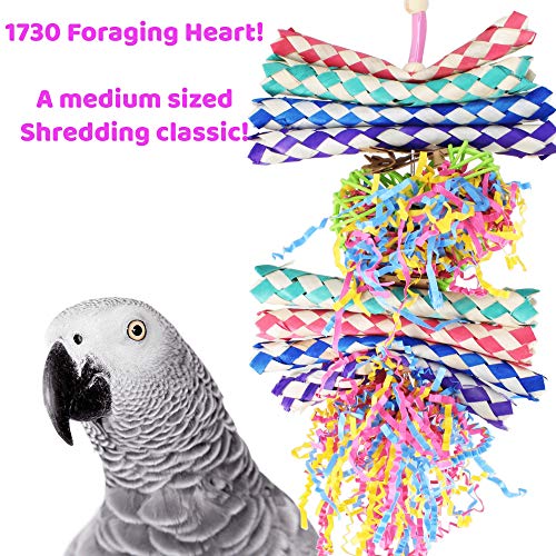 Bonka Bird Toys 1730 Foraging Heart Forage Shredding Natural Parrot