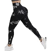 Wavar Tie Dye Scrunch Butt Lifting Seamless Leggings for Women High Waist Yoga Pants Tummy Control Running Workout Tight