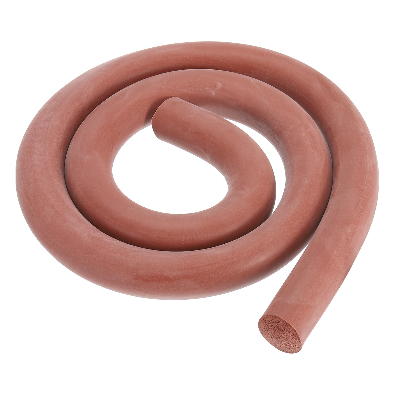 PATIKIL Silicone Foam Seal Strip, 1Meters(3.28Ft) 24mm(0.94") Dia Round High Density Solid Sponge Rubber Weather Stripping Cord for Sealing Gap Blocker Insulation, Red