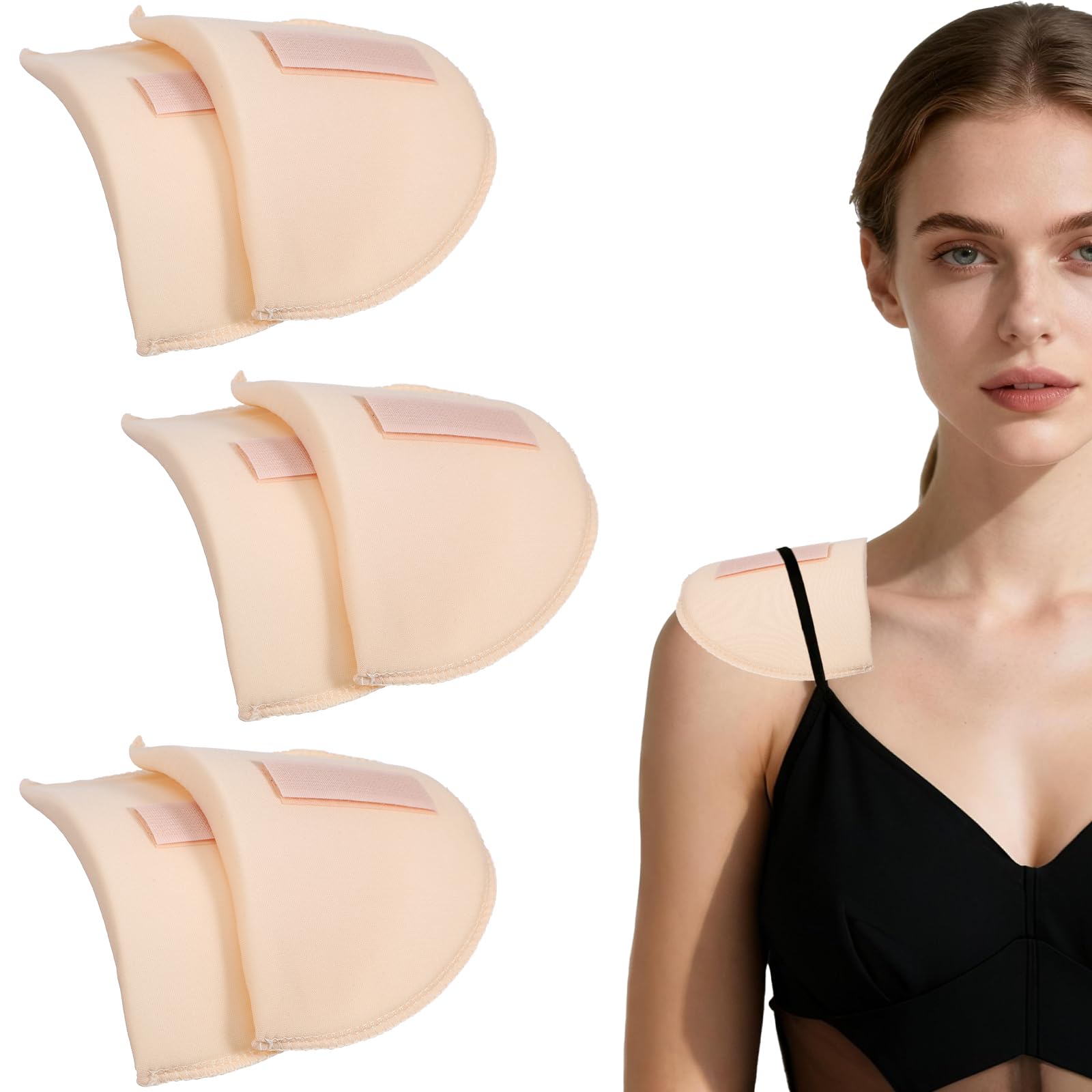 Photo 1 of 3 Pairs Shoulder Pads for Womens Clothing 0.59 Inch Thick Shoulder Pad Removable Shoulders Pad Foam Shoulders Pads for Women, Men, Dresses, Suit, T-Shirt