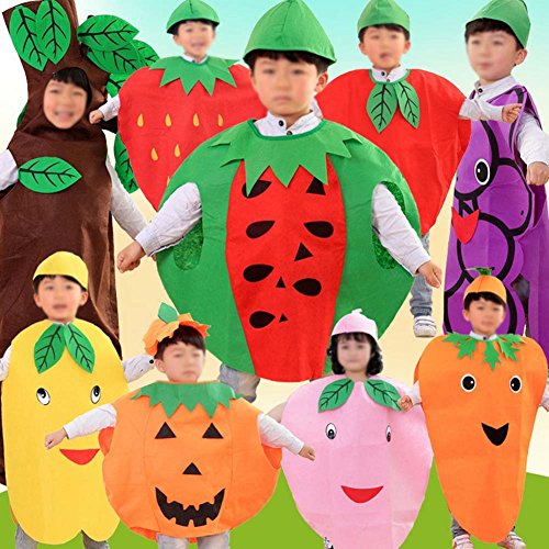 ANDES Child Party Clothing Carrot Costume Suit For Christmas Holidy (Carrot)