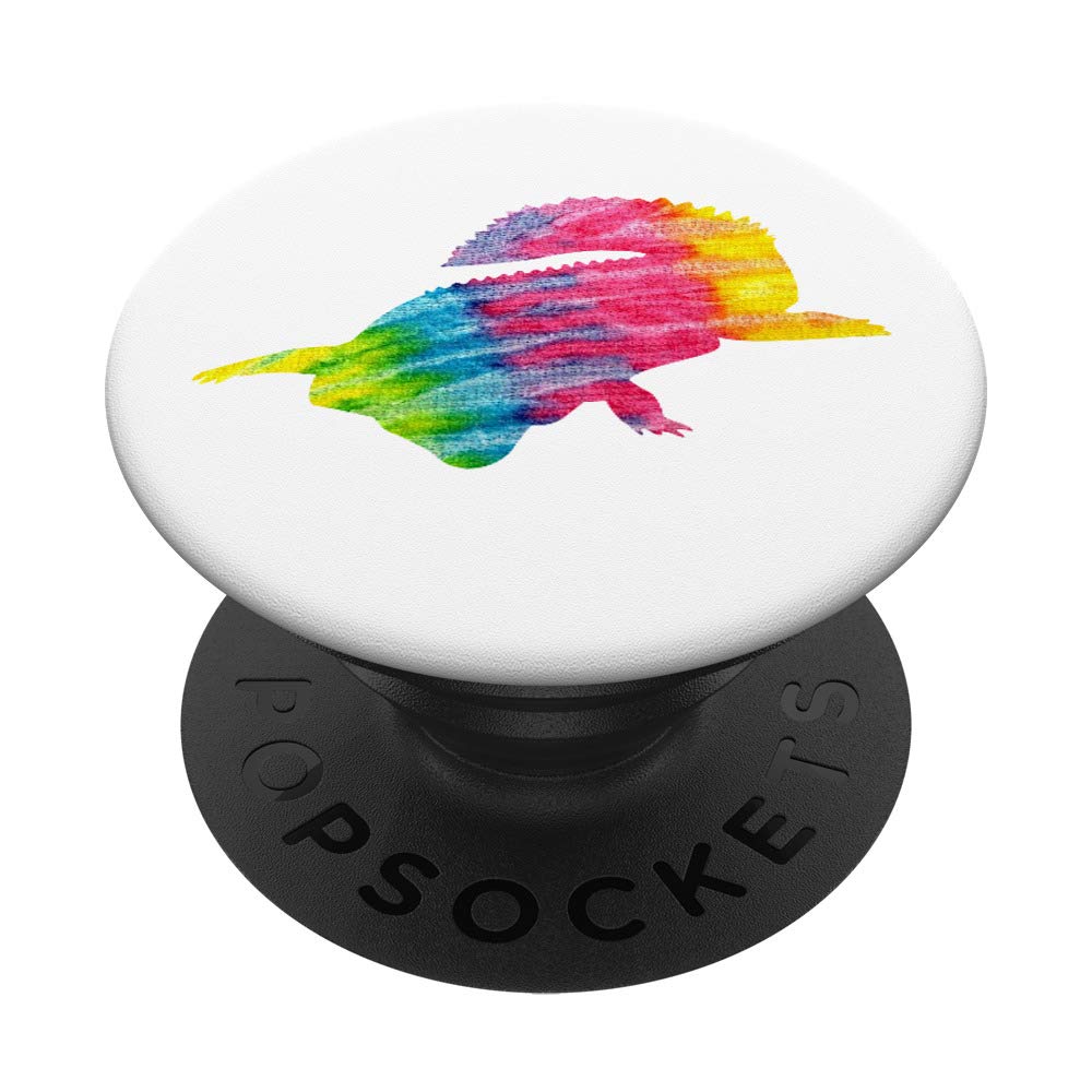 Tie Dye Crocodile Colorful Tie-Dye Pattern Rainbow White PopSockets Swappable PopGrip