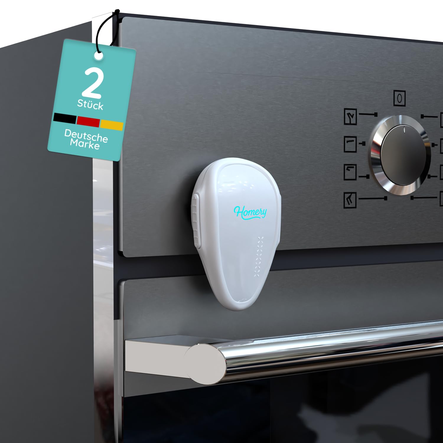 Oven Child Lock, Pack of 2 Stove Protectors Children for Oven Door, Child Lock Cooker - Stove Protector for Babies & Toddlers, Oven Protection with Installation No Drilling (2 Pieces, White)